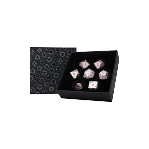 pink hex dice set in gift box