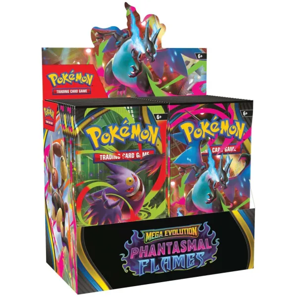 Phantasmal Flames pokemon booster box display